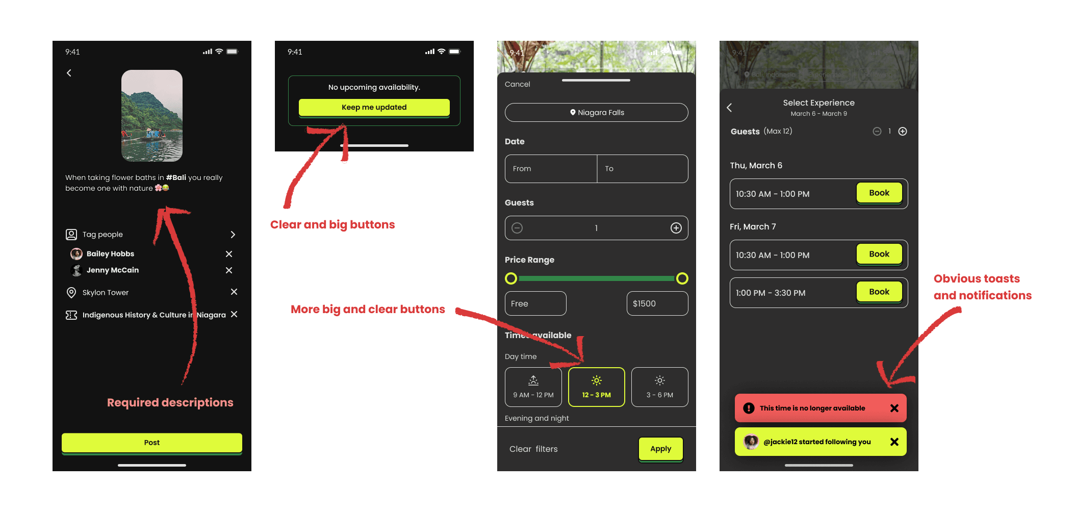User-generated travel video with captions displayed on screen